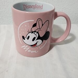 Disney Pink Minnie Mom Ceramic Mug with Black and White Graphics